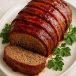 Baked Meat Loaf Slices